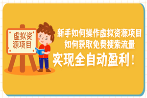 手如何操作虚拟资源项目：如何获取免费搜索流量，实现全自动盈利！
