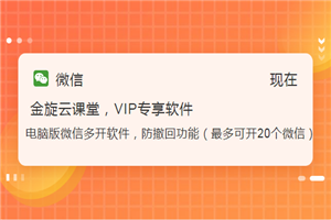 电脑版微信多开软件，防撤回功能（最多可开20个微信）