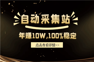 教你做一个年赚10万的自动采集站，100%稳定