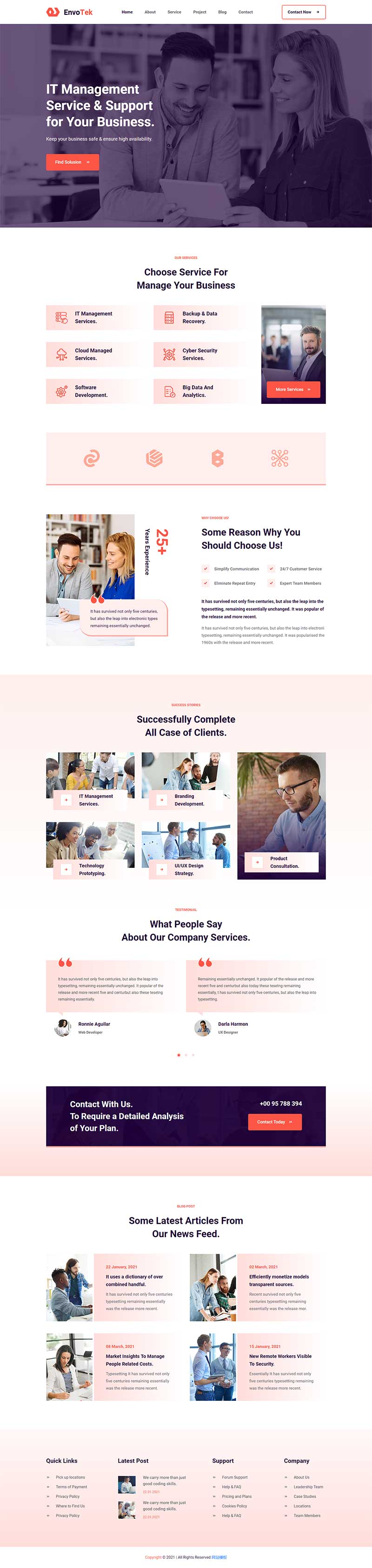 IT软件解决方案公司网页模板