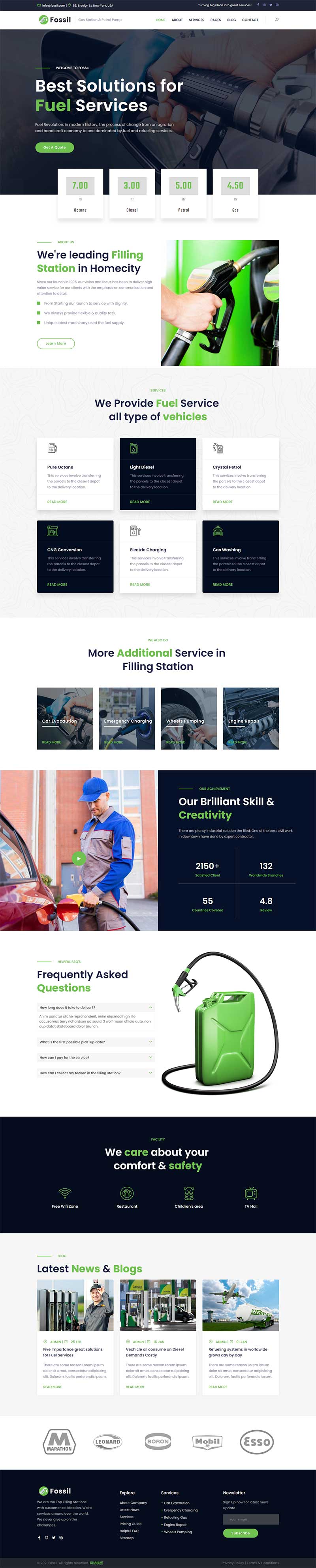 加油燃料环保企业官网HTML模板