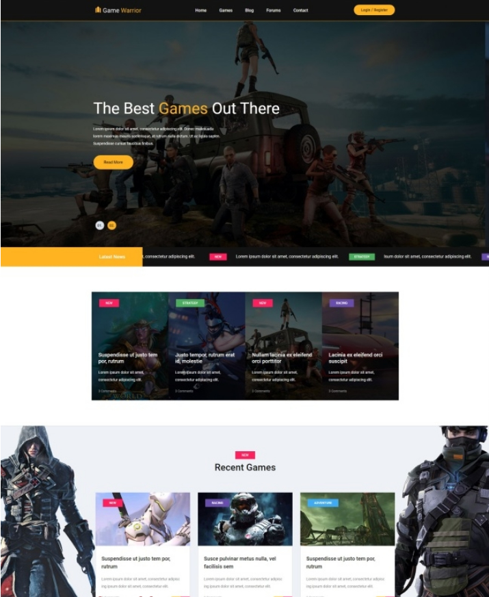 网游手游公司HTML5网站模板