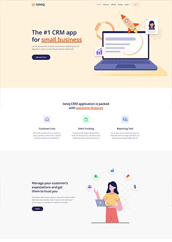 CRM客户管理系统软件企业网站模板