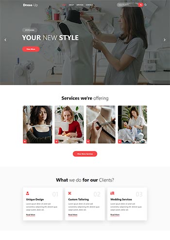 html5私人西服服装订制响应式网页模板