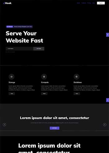 黑色大气网站技术服务HTML模板