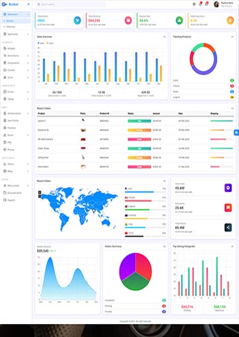 国外高端大气的html5响应式后台管理模板