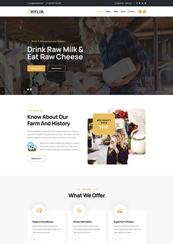 牛奶制品生产企业HTML5模板