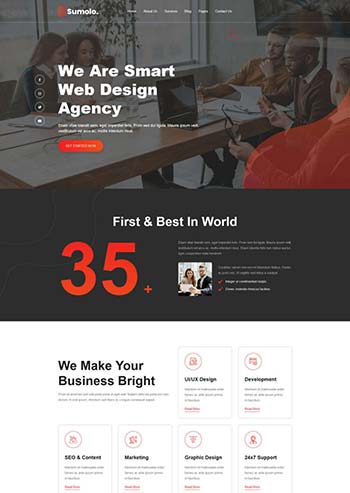 web软件应用开发公司官网html5模板