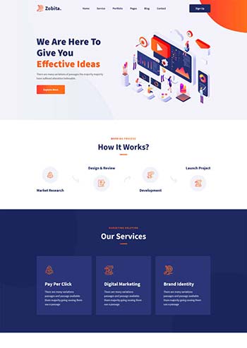 数字营销网络公司HTML模板