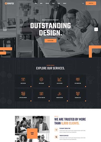 seo营销网络公司HTML5模板