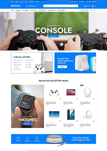 数码产品电子商务HTML响应式模板