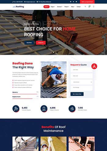 响应式的房屋建筑工程企业html模板