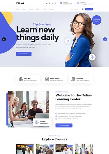 实用的在线教育学习官网HTML模板