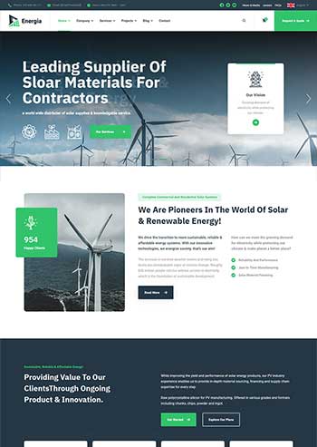大气的新能源企业官网html5模板