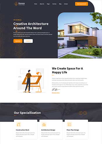 建筑设计公司官网HTML模板