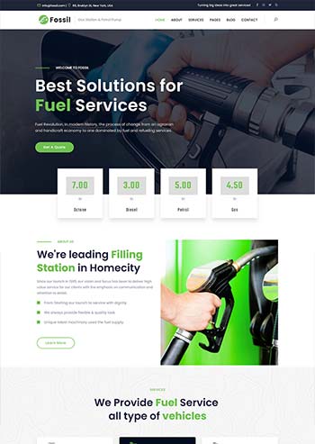 加油燃料环保企业官网HTML模板