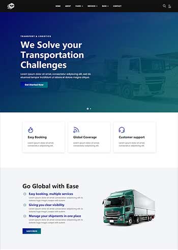 大气的物流行业公司官网HTML模板