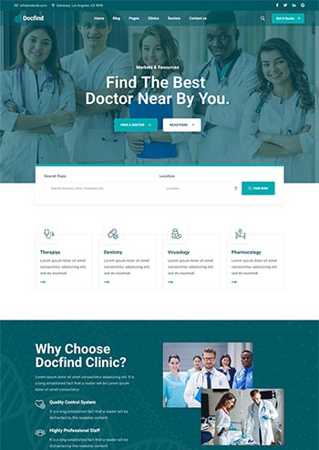 在线医生咨询服务主页HTML模板