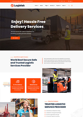 物流科技物流运输企业静态网站html模板