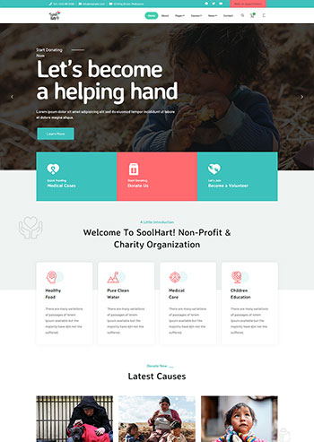 多用途的公益捐款静态html网站模板