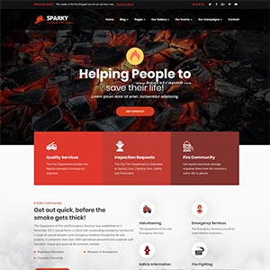 大气的消防网门户Bootstrap网站模板
